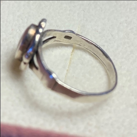 Sterling SILVER Mother of Pearl VTG RING 5 1/2 - Picture 5 of 8